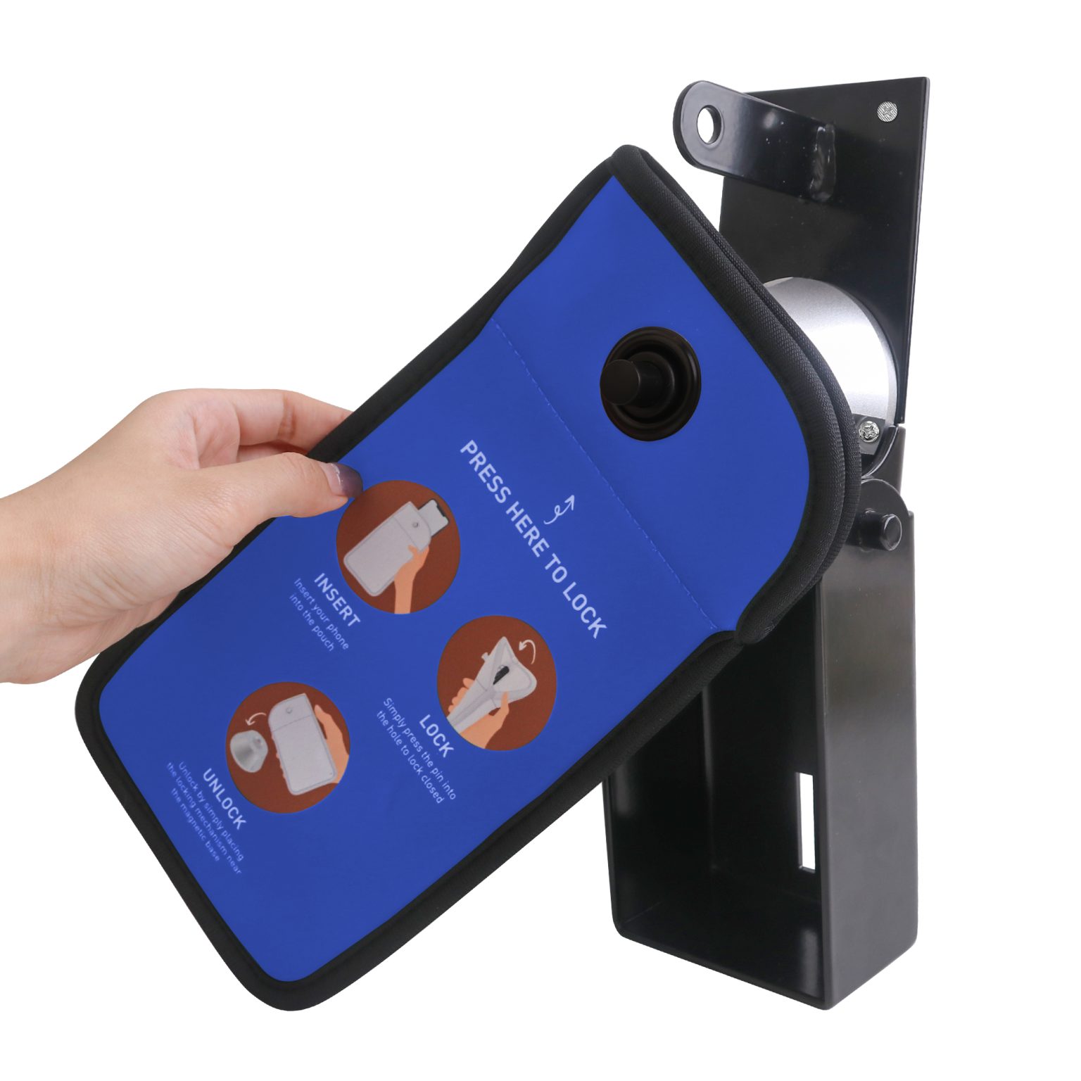 Phone Locker® mágneses záró- és nyitómechanizmus